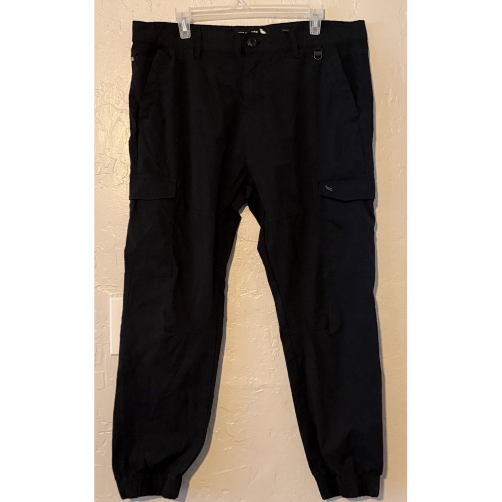 Stone Falcon Black Cargo Pants Jogger Size 36
